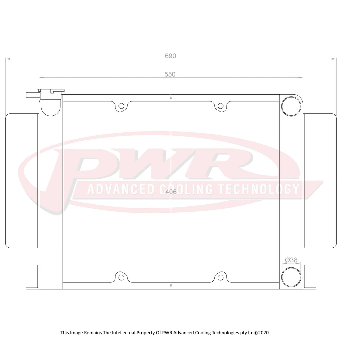 Mazda RX2 - RX7 Series 1-3 12A & 13B (1970-1985) 55mm Radiator with mo ...