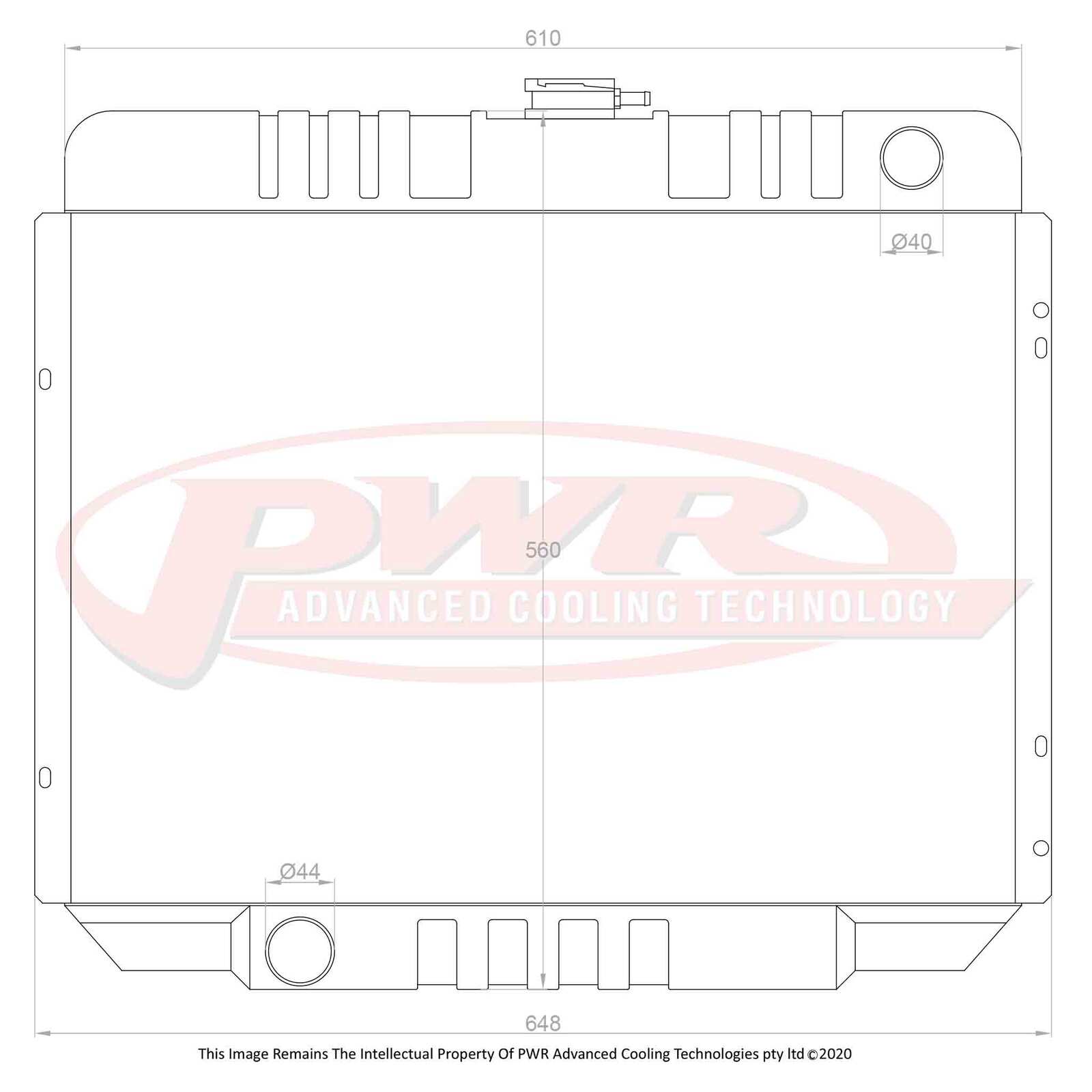 Ford Falcon XW - XY V8 Cleveland (1969-1972) 55mm Radiator – PWR ...