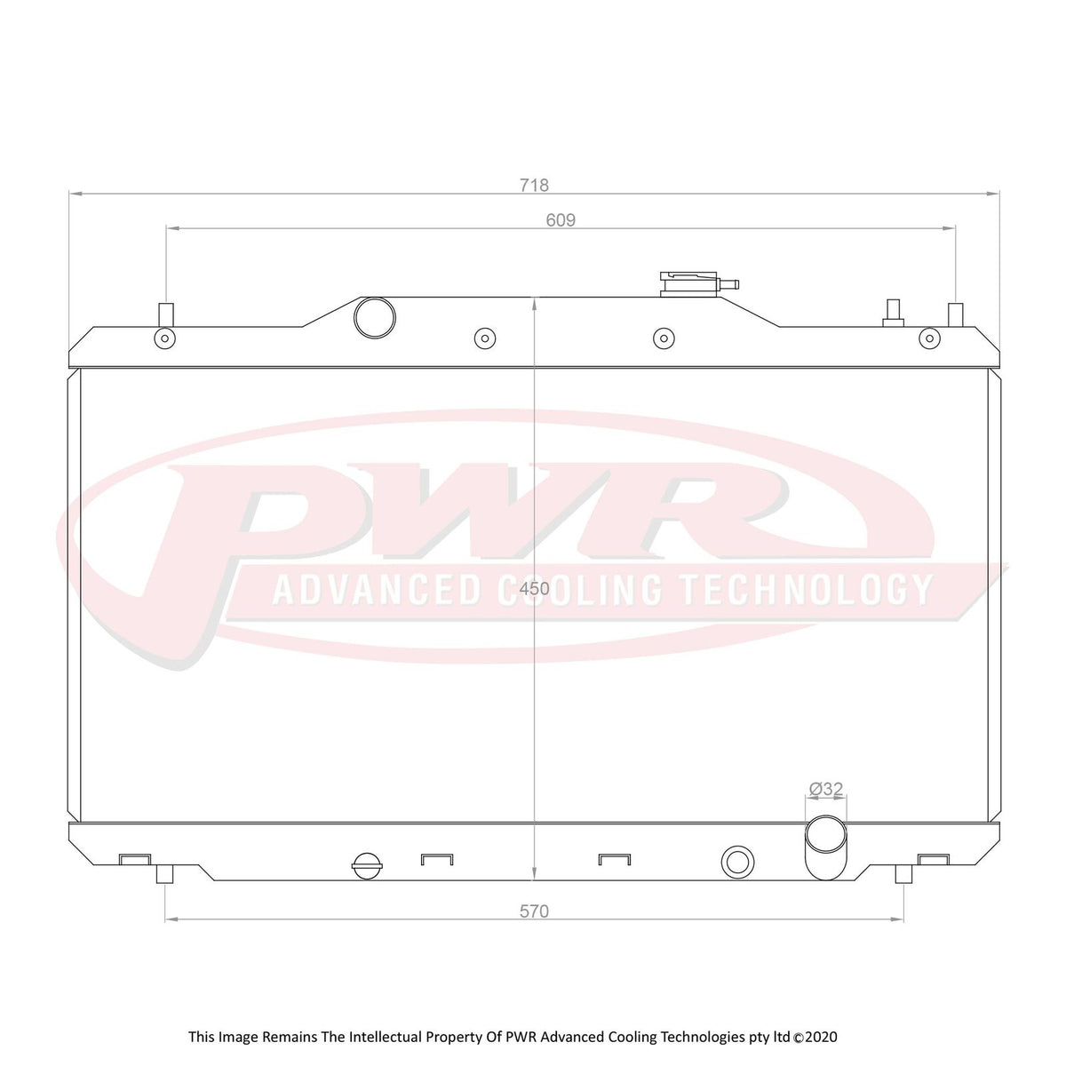 Honda Integra DC5 (2001-2006) 42mm Radiator – PWR Advanced Cooling ...