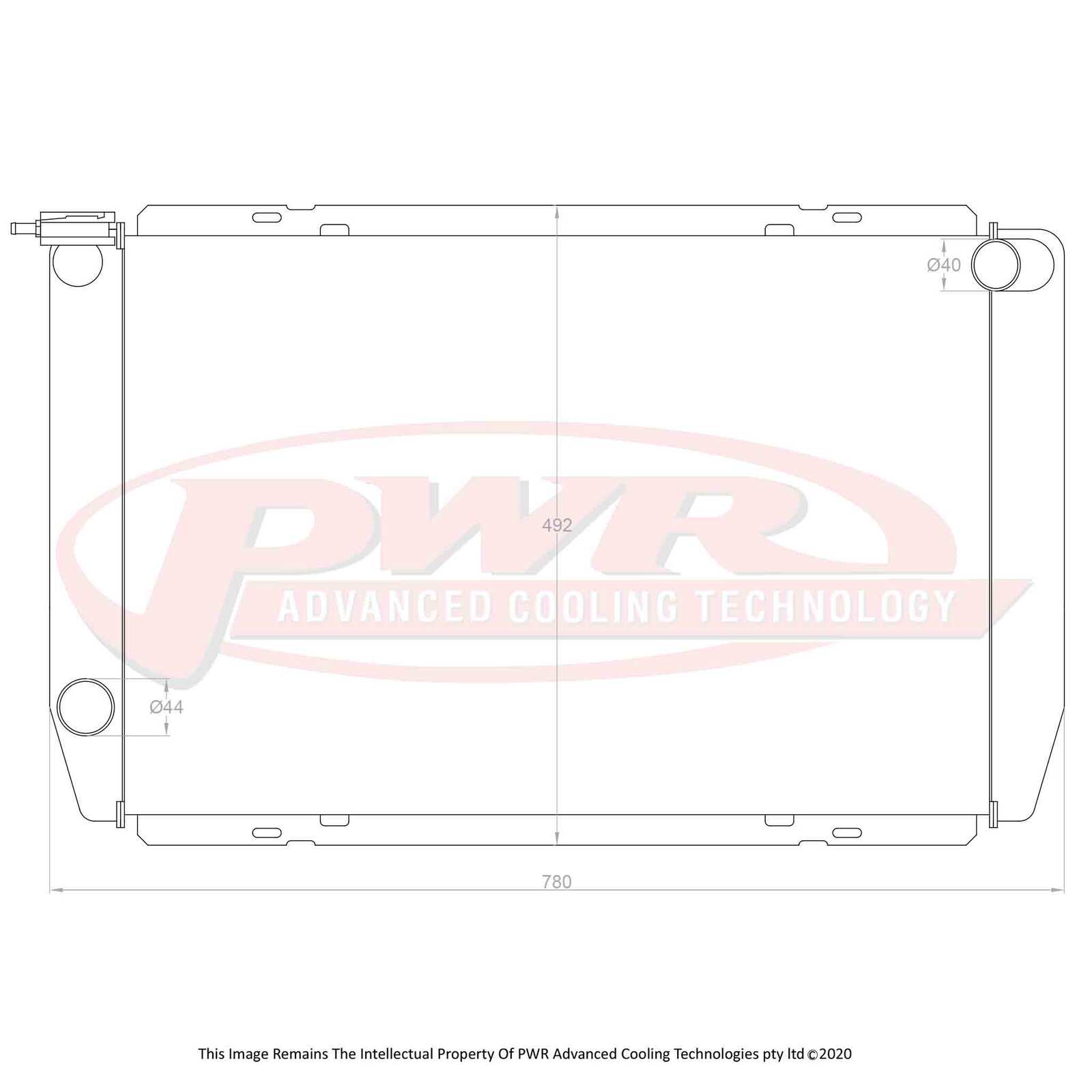 Ford Falcon XD-XF V8 351 Cleveland (1973-1993) 55mm Radiator with 16 ...