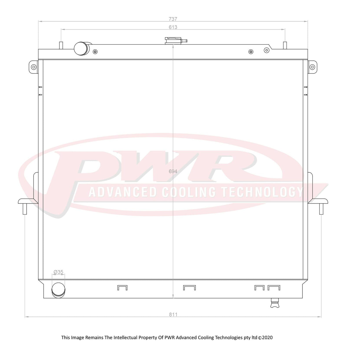 Navara Coolant Radiator Nissan Navara D40 2.5L (2004-2013) 55mm Radiator – PWR Advanced Cooling ...